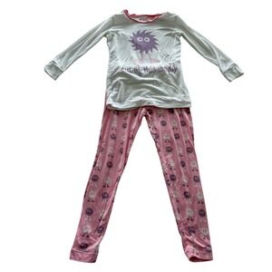 Kickee Kids Pajamas 4T Long Sleeve Top Pants Set Out of This World Monster Print